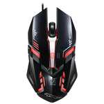 Chasing Leopard V17 เมาส์เกมออปติคอล USB แบบมีสาย ความละเอียด 2400 DPI ปรับได้ 4 ระดับ พร้อมไฟ LED แบบหายใจ ความยาวสาย: 1.45 ม., V17, V17 สีดำเจ็ท