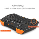 คีย์บอร์ดไร้สาย VIBOTON i8 Plus 2.4GHz QWERT อัปเดต พร้อมทัชแพด สำหรับ TV Box, Mi Box, คอมพิวเตอร์, แท็บเล็ต, แล็ปท็อป และโปรเจคเตอร์ (สีดำ), คีย์บอร์ดไร้สาย