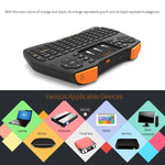 คีย์บอร์ดไร้สาย VIBOTON i8 Plus 2.4GHz QWERT อัปเดต พร้อมทัชแพด สำหรับ TV Box, Mi Box, คอมพิวเตอร์, แท็บเล็ต, แล็ปท็อป และโปรเจคเตอร์ (สีดำ), คีย์บอร์ดไร้สาย