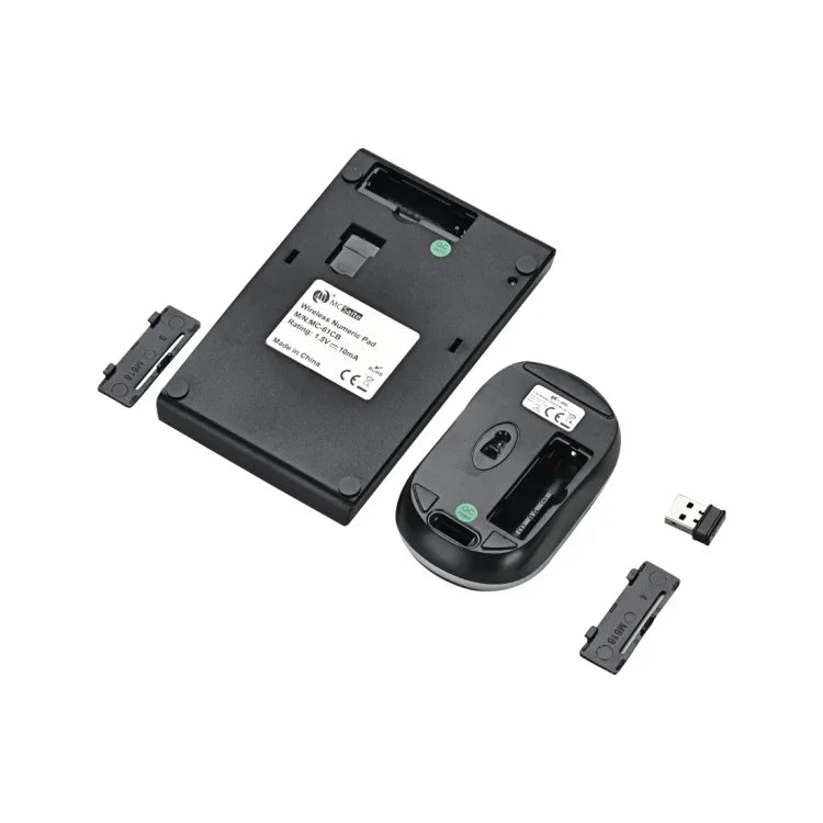 MC Saite MC-61CB ชุดเมาส์ไร้สาย 2.4GHz + คีย์บอร์ดตัวเลข 22 ปุ่ม พร้อมตัวรับสัญญาณ USB สำหรับคอมพิวเตอร์ PC แล็ปท็อป