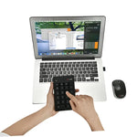 MC Saite MC-61CB ชุดเมาส์ไร้สาย 2.4GHz + คีย์บอร์ดตัวเลข 22 ปุ่ม พร้อมตัวรับสัญญาณ USB สำหรับคอมพิวเตอร์ PC แล็ปท็อป