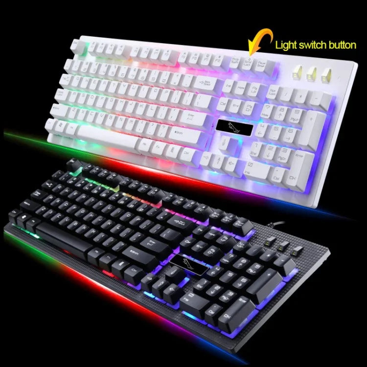 คีย์บอร์ดเกมมิ่ง ZGB G20 104 ปุ่ม USB แบบมีสาย สัมผัสเหมือนกลไก พร้อมไฟเรืองแสง