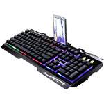 คีย์บอร์ดเกมมิ่ง ZGB G700 104 ปุ่ม USB แบบมีสาย สัมผัสเหมือนกลไก แผงโลหะแขวน พร้อมที่วางโทรศัพท์