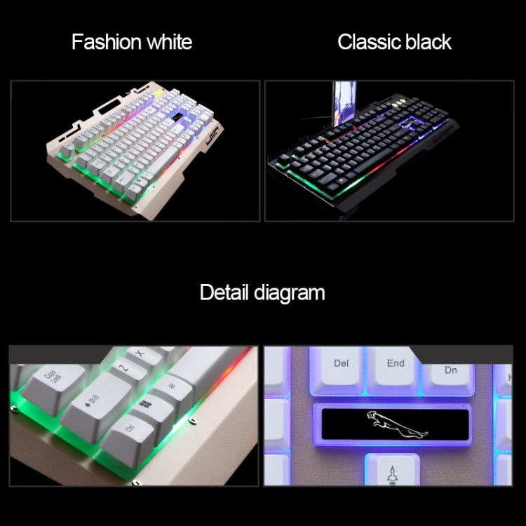 คีย์บอร์ดเกมมิ่ง ZGB G700 104 ปุ่ม USB แบบมีสาย สัมผัสเหมือนกลไก แผงโลหะแขวน พร้อมที่วางโทรศัพท์