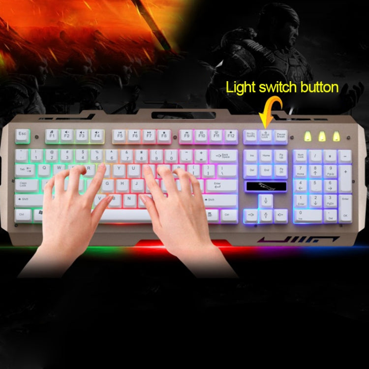 คีย์บอร์ดเกมมิ่ง ZGB G700 104 ปุ่ม USB แบบมีสาย สัมผัสเหมือนกลไก แผงโลหะแขวน พร้อมที่วางโทรศัพท์