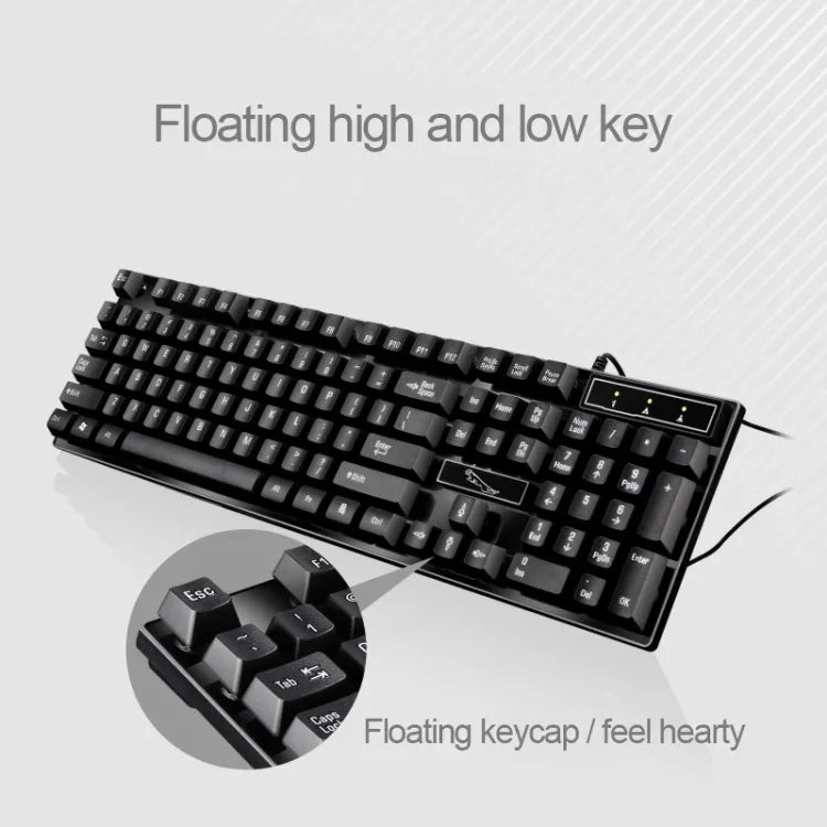 คีย์บอร์ดเกมมิ่งและสำนักงาน ZGB Q17 104 ปุ่ม USB แบบมีสาย แขวน สำหรับแล็ปท็อป PC