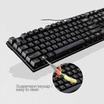 คีย์บอร์ดเกมมิ่งและสำนักงาน ZGB Q17 104 ปุ่ม USB แบบมีสาย แขวน สำหรับแล็ปท็อป PC
