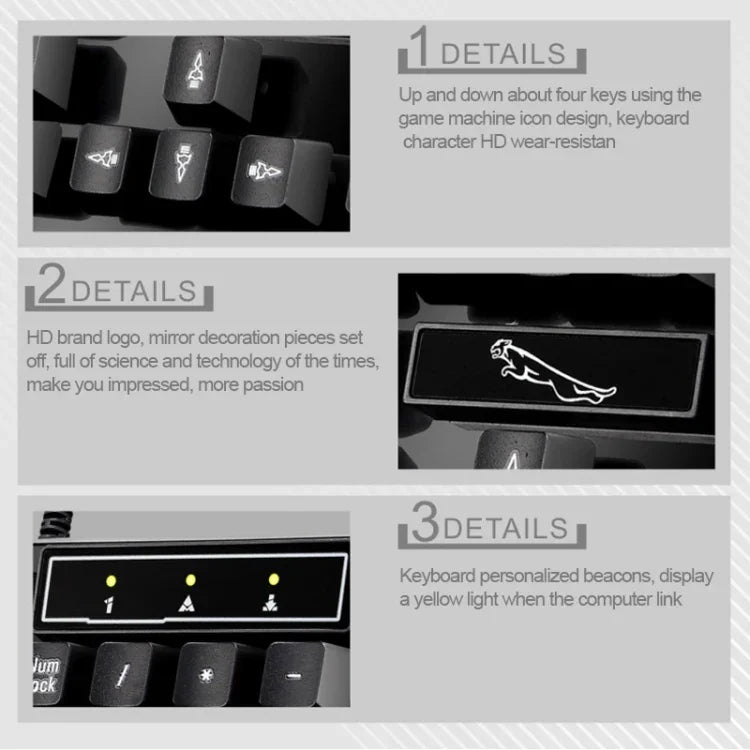 คีย์บอร์ดเกมมิ่งและสำนักงาน ZGB Q17 104 ปุ่ม USB แบบมีสาย แขวน สำหรับแล็ปท็อป PC