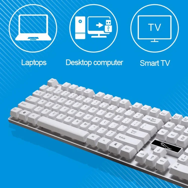 คีย์บอร์ดเกมมิ่งและสำนักงาน ZGB Q17 104 ปุ่ม USB แบบมีสาย แขวน สำหรับแล็ปท็อป PC