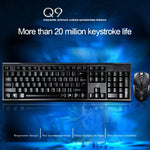 ชุดคีย์บอร์ดเกมมิ่งมืออาชีพลายตาราง Chasing Leopard Q9 1600 DPI พร้อมเมาส์ออปติคอล