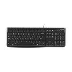 คีย์บอร์ดแบบมีสายกันน้ำกระเซ็น Logitech K120 USB สำหรับคอมพิวเตอร์ตั้งโต๊ะ/แล็ปท็อป, Logitech K120