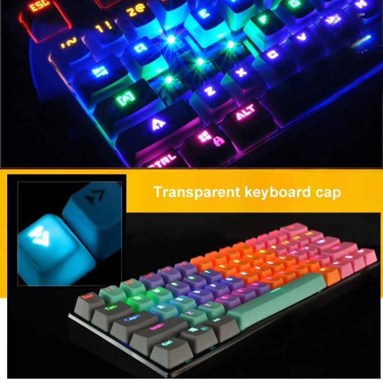 แคปคีย์โปร่งแสง ABS สำหรับคีย์บอร์ดกลไก OEM เกมคีย์บอร์ดสากล สีฟ้า ม่วง แดง ขาว เหลือง ดำ ส้ม ชมพู เทา