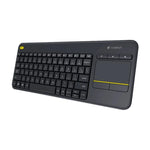 คีย์บอร์ดทัชคอนโทรลไร้สาย Logitech K400 Plus 2.4GHz ระยะไร้สาย: 10 เมตร, Logitech K400 Plus