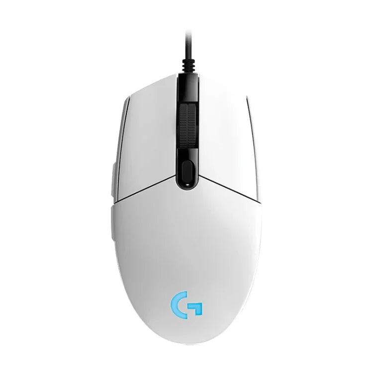 เมาส์เกมมิ่งออปติคอลแบบมีสาย Logitech G102 6 ปุ่ม ไฟ RGB 6000DPI ปรับความเร็วได้ 5 ระดับ ความยาวสาย: 2 เมตร, G102, G102 (สีขาว)