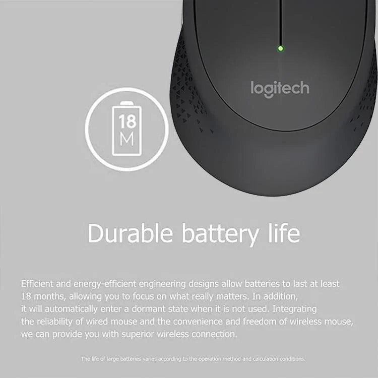 เมาส์ออปติคอลไร้สาย Logitech M280 2.4GHz 3 ปุ่ม 1000DPI ระยะไร้สาย: 10 เมตร