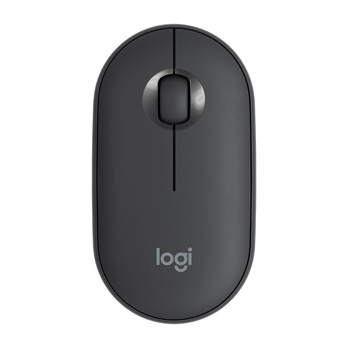 เมาส์ออปติคอลไร้สายบลูทูธ Logitech Pebble รูปก้อนหินบาง 3 ปุ่ม 1000DPI เงียบ ระยะไร้สาย: 10 เมตร