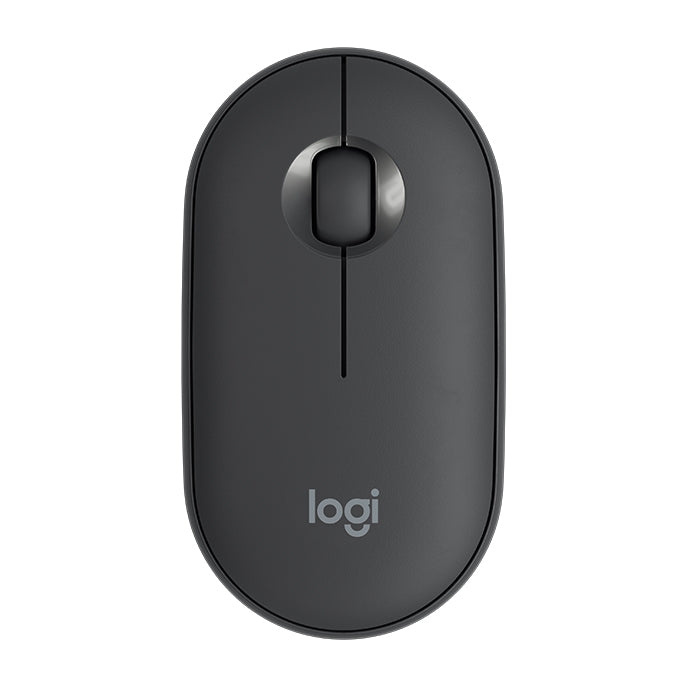 เมาส์ออปติคอลไร้สายบลูทูธ Logitech Pebble รูปก้อนหินบาง 3 ปุ่ม 1000DPI เงียบ ระยะไร้สาย: 10 เมตร