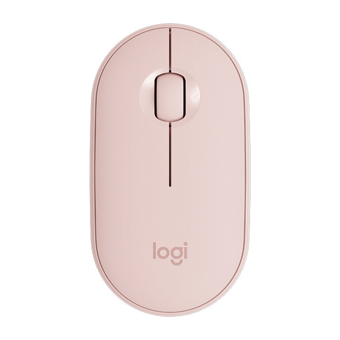 เมาส์ออปติคอลไร้สายบลูทูธ Logitech Pebble รูปก้อนหินบาง 3 ปุ่ม 1000DPI เงียบ ระยะไร้สาย: 10 เมตร