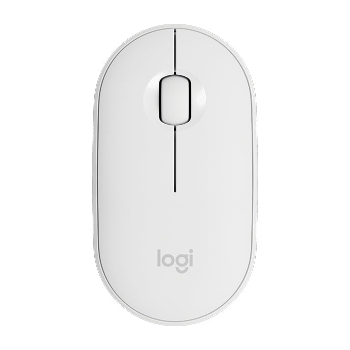 เมาส์ออปติคอลไร้สายบลูทูธ Logitech Pebble รูปก้อนหินบาง 3 ปุ่ม 1000DPI เงียบ ระยะไร้สาย: 10 เมตร