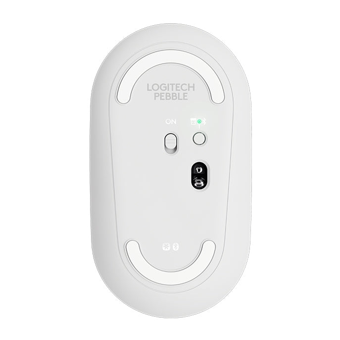 เมาส์ออปติคอลไร้สายบลูทูธ Logitech Pebble รูปก้อนหินบาง 3 ปุ่ม 1000DPI เงียบ ระยะไร้สาย: 10 เมตร