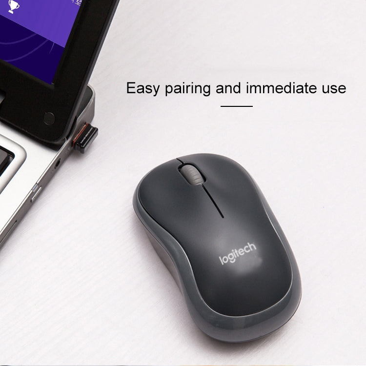 เมาส์ไร้สาย Logitech M186 ประหยัดพลังงานสำหรับสำนักงาน USB สำหรับแล็ปท็อป คอมพิวเตอร์ตั้งโต๊ะ สากล