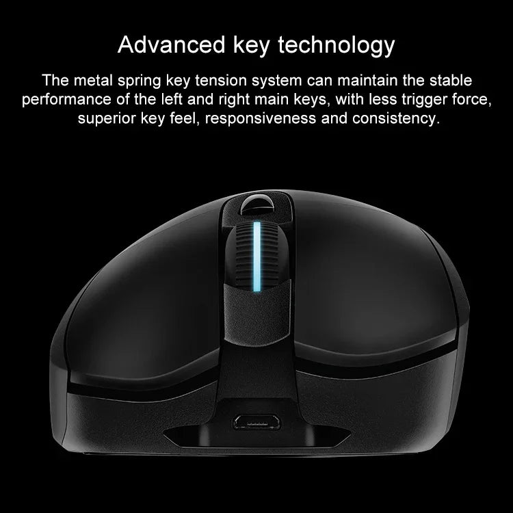 เมาส์เกมไร้สาย Logitech G703 LIGHTSPEED 16000 DPI ปุ่มโปรแกรมได้ 6 ปุ่ม เซ็นเซอร์ HERO 16K ไฟหลัง RGB