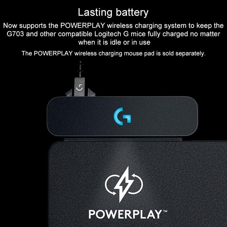 เมาส์เกมไร้สาย Logitech G703 LIGHTSPEED 16000 DPI ปุ่มโปรแกรมได้ 6 ปุ่ม เซ็นเซอร์ HERO 16K ไฟหลัง RGB