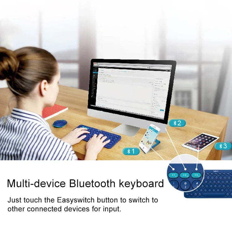 Logitech K380 Portable Multi-Device Wireless Bluetooth Keyboard, K380