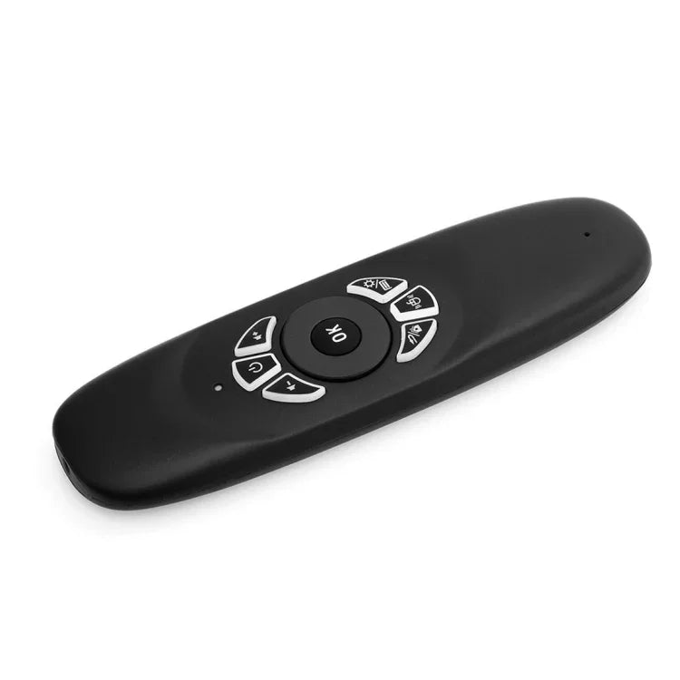 C120 เมาส์แอร์พร้อมแป้นพิมพ์ไร้สาย 2.4GHz พร้อมไฟแบ็คไลท์ ควบคุมระยะไกลแบบ 3D Gyroscope สำหรับ PC, Android TV Box / สมาร์ททีวี, อุปกรณ์เกม