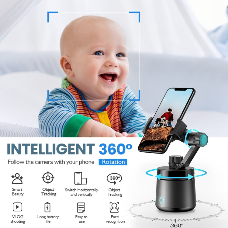 หัวขาตั้งกล้องหมุนอัจฉริยะติดตามภาพแบบแพนและเอียง 360 องศา รุ่น GK01
