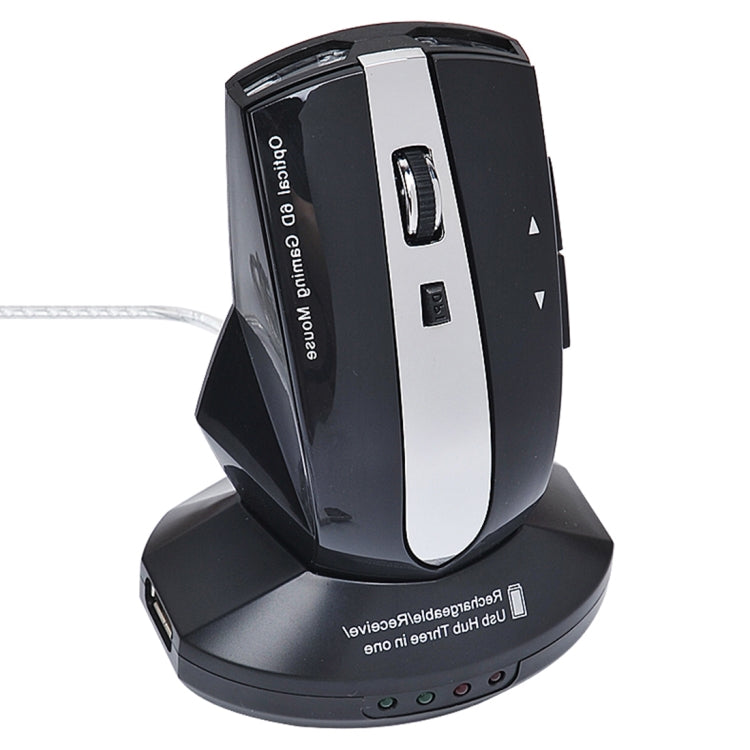 เมาส์ออปติคอลไร้สายชาร์จได้ MZ-011 2.4GHz 1600DPI พร้อมฟังก์ชัน HUB, สีดำ, ดำเงิน, ขาว + น้ำเงินรอยัล, ขาวมุก, น้ำเงิน, เงิน