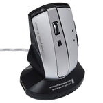 เมาส์ออปติคอลไร้สายชาร์จได้ MZ-011 2.4GHz 1600DPI พร้อมฟังก์ชัน HUB, สีดำ, ดำเงิน, ขาว + น้ำเงินรอยัล, ขาวมุก, น้ำเงิน, เงิน