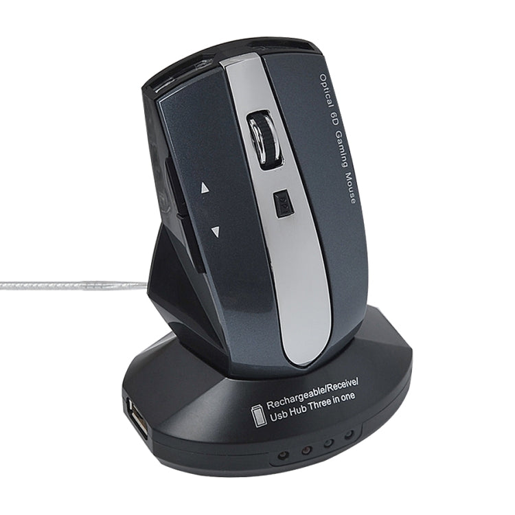 เมาส์ออปติคอลไร้สายชาร์จได้ MZ-011 2.4GHz 1600DPI พร้อมฟังก์ชัน HUB, สีดำ, ดำเงิน, ขาว + น้ำเงินรอยัล, ขาวมุก, น้ำเงิน, เงิน