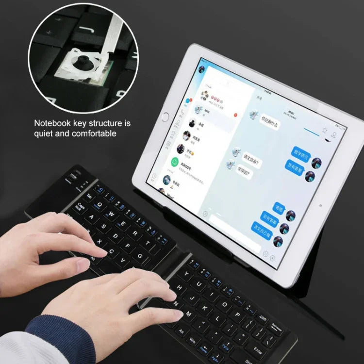 คีย์บอร์ดไร้สาย Bluetooth พับได้ K018 ชาร์จ USB 67 ปุ่ม