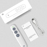 Doosl DSIT007 ปากการีโมทไร้สายชาร์จไฟได้สำหรับการนำเสนอ Powerpoint 2.4GHz ระยะควบคุม: 10m (สีขาว), DSIT007