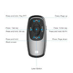 Doosl DSIT011 รีโมทควบคุมการนำเสนอ PowerPoint ขนาดเล็กชาร์จไฟได้ 2.4GHz ระยะควบคุม: 100m (สีดำ)