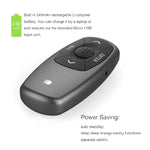Doosl DSIT011 รีโมทควบคุมการนำเสนอ PowerPoint ขนาดเล็กชาร์จไฟได้ 2.4GHz ระยะควบคุม: 100m (สีดำ)