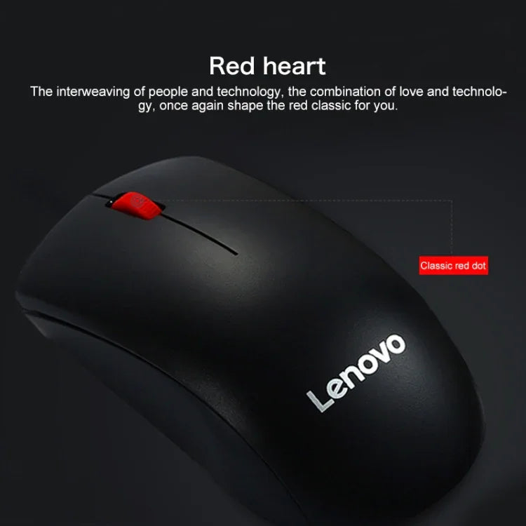 เมาส์ไร้สาย Lenovo M120 Pro สีแดงแฟชั่นสำหรับสำนักงาน, เมาส์ไร้สาย M120 Pro