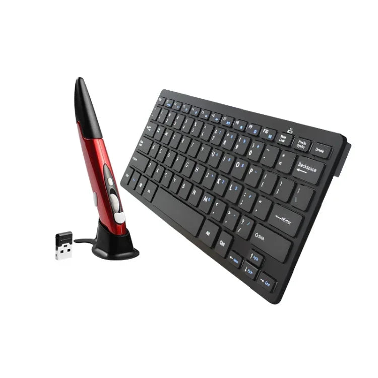 ชุดคีย์บอร์ดมัลติมีเดียไร้สาย 2.4GHz + เมาส์ปากกาออปติคอลไร้สายพร้อมตัวรับ USB สำหรับคอมพิวเตอร์ PC แล็ปท็อป สีเมาส์ปากกาสุ่ม, คีย์บอร์ด + เมาส์ปากกา KM-808 (สีขาว), คีย์บอร์ด + เมาส์ปากกา KM-808 (สีดำ)