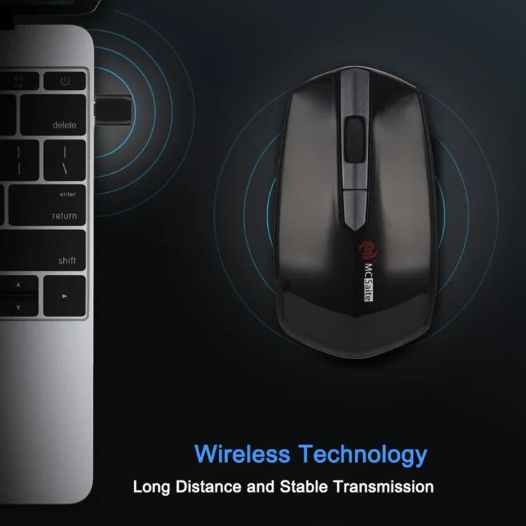 เมาส์ออปติคอลไร้สาย MCSaite MC-369AG USB-C / Type-C 1600DPI ปรับความเร็วได้ 3 ระดับ 4 ปุ่ม