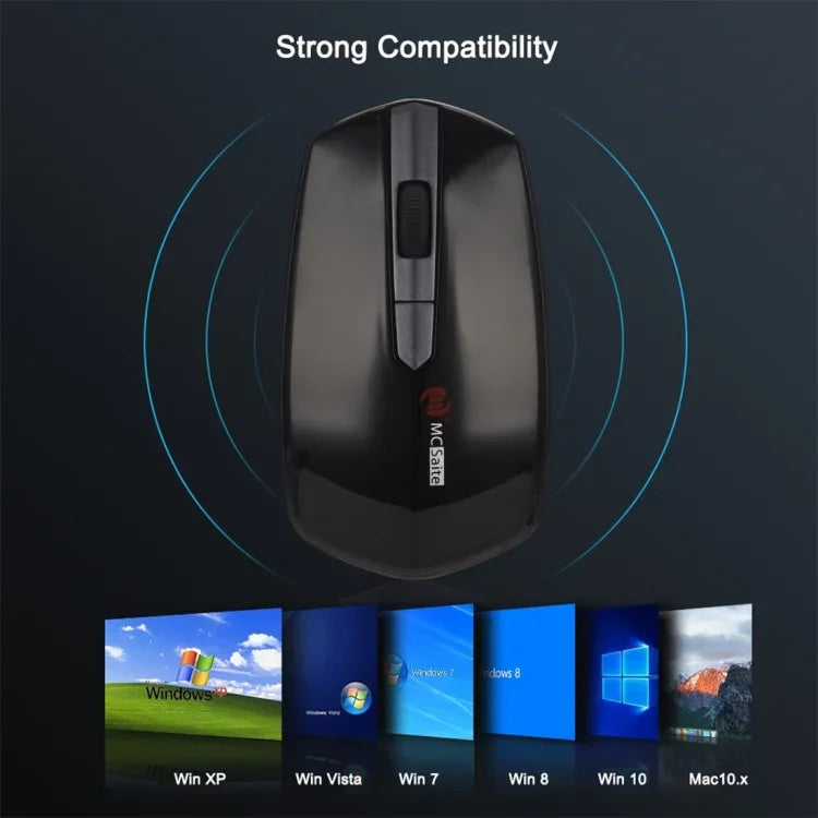 เมาส์ออปติคอลไร้สาย MCSaite MC-369AG USB-C / Type-C 1600DPI ปรับความเร็วได้ 3 ระดับ 4 ปุ่ม