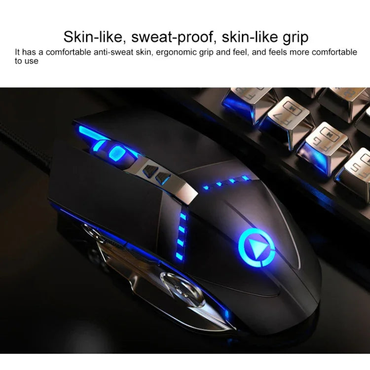 ชุดคีย์บอร์ดไฟ RGB พร้อมเมาส์ออปติคอลไร้เสียง YINDIAO K002 แบบมีสาย สัมผัสเหมือนเครื่องกล, ไฟ RGB / ไร้เสียง / สีดำ, ไฟ RGB / สีขาว
