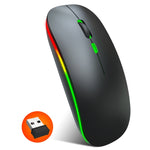เมาส์ไร้สายไร้เสียงสีสันสดใส 4 ปุ่ม HXSJ M40 2.4G