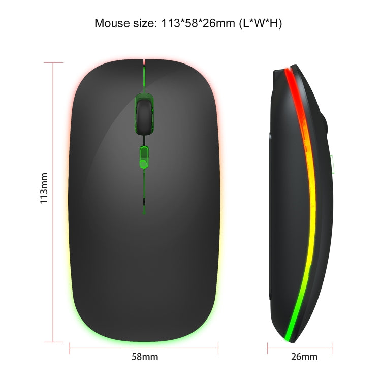 เมาส์ไร้สายไร้เสียงสีสันสดใส 4 ปุ่ม HXSJ M40 2.4G
