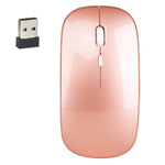 เมาส์ออปติคอลไร้เสียงไร้สาย 2.4GHz ปรับความละเอียด 1600DPI 3 ระดับ HXSJ M80 สีทอง ทองกุหลาบ เงิน ขาว ดำ เทา