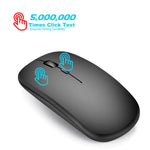 เมาส์ออปติคอลไร้เสียงไร้สาย 2.4GHz ปรับความละเอียด 1600DPI 3 ระดับ HXSJ M80 สีทอง ทองกุหลาบ เงิน ขาว ดำ เทา