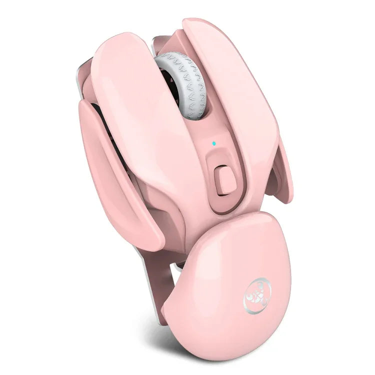 เมาส์ไร้สายปรับโหมด 3 ระดับ HXSJ T37 2.4GHz 1600dpi แบบเงียบ สีชมพู T37