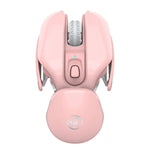 เมาส์ไร้สายปรับโหมด 3 ระดับ HXSJ T37 2.4GHz 1600dpi แบบเงียบ สีชมพู T37