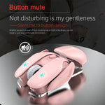 เมาส์ไร้สายปรับโหมด 3 ระดับ HXSJ T37 2.4GHz 1600dpi แบบเงียบ สีชมพู T37