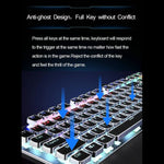 คีย์บอร์ดเกมมิ่งมีสาย USB AULA F2088 108 ปุ่ม แบบกลไก สวิตช์สีน้ำเงิน พร้อมไฟผสมและปุ่มโลหะ สวิตช์สีน้ำเงิน สีดำ